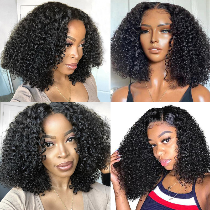 Stema Double Drawn Pissy Curly 4x4 Lace Closure Wig 250%